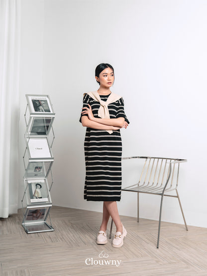 Sara Scarf Dress - Black