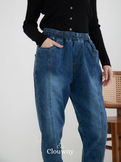 Ace Baggy Denim Pants - Dark Blue