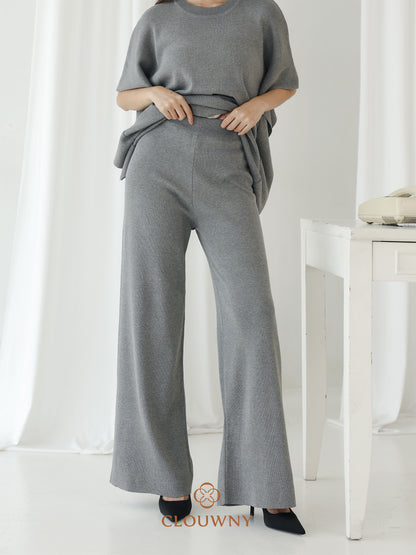 Joel Batwing Knit Set - Grey