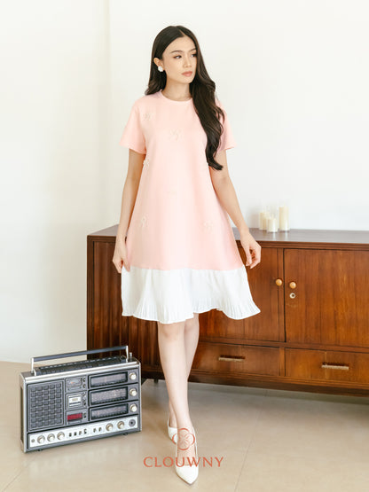 Dania Bow Dress - Pink