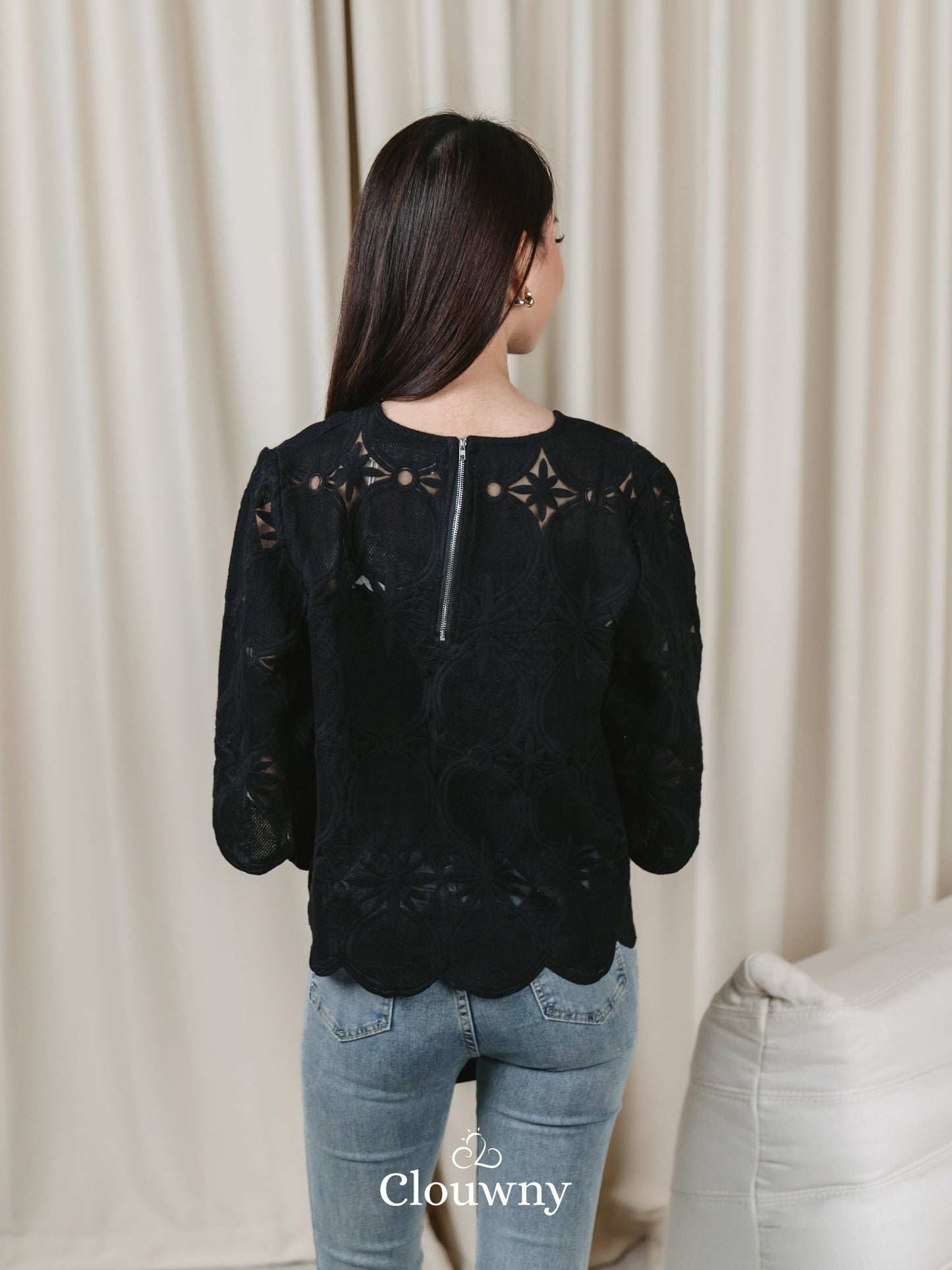 Rosini Lace Blouse - Black