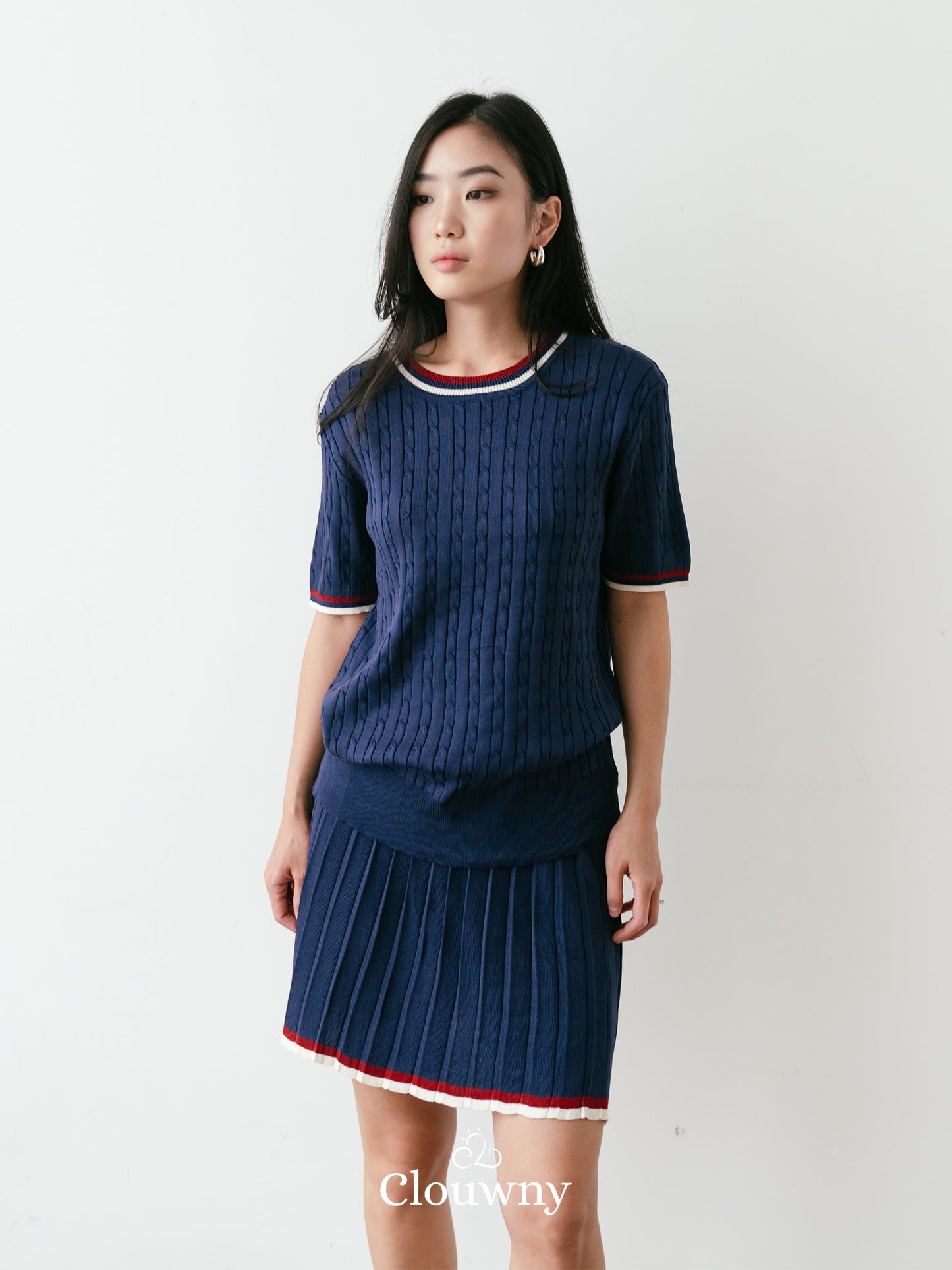 Duffy Knit Set - Navy