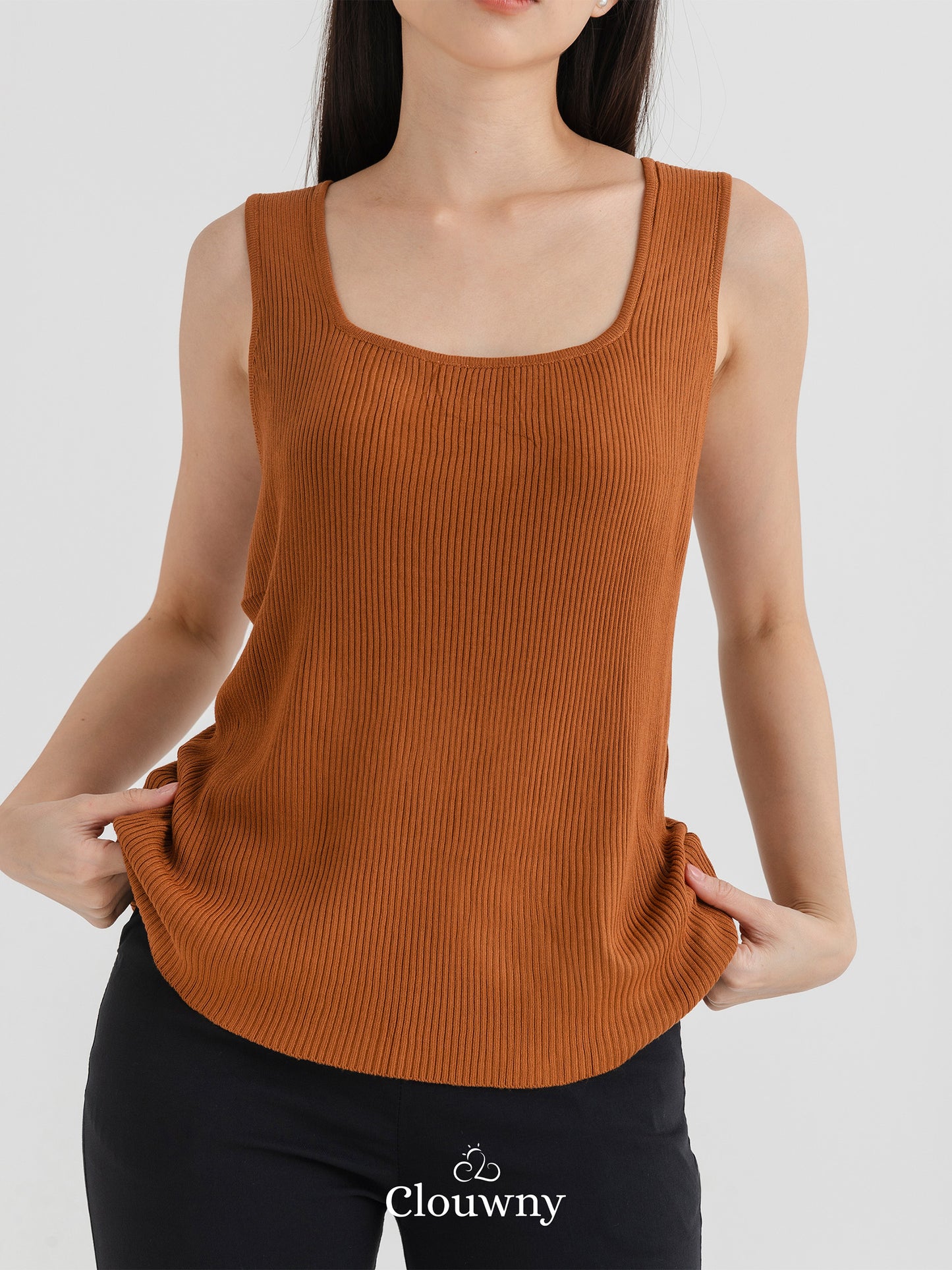 Dovi Knit Tanktop - Mocca