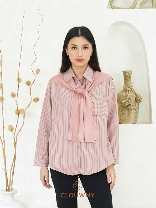 Candela Stripes Scarf - Pink