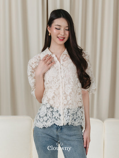 Villy Lace Blouse - Cream