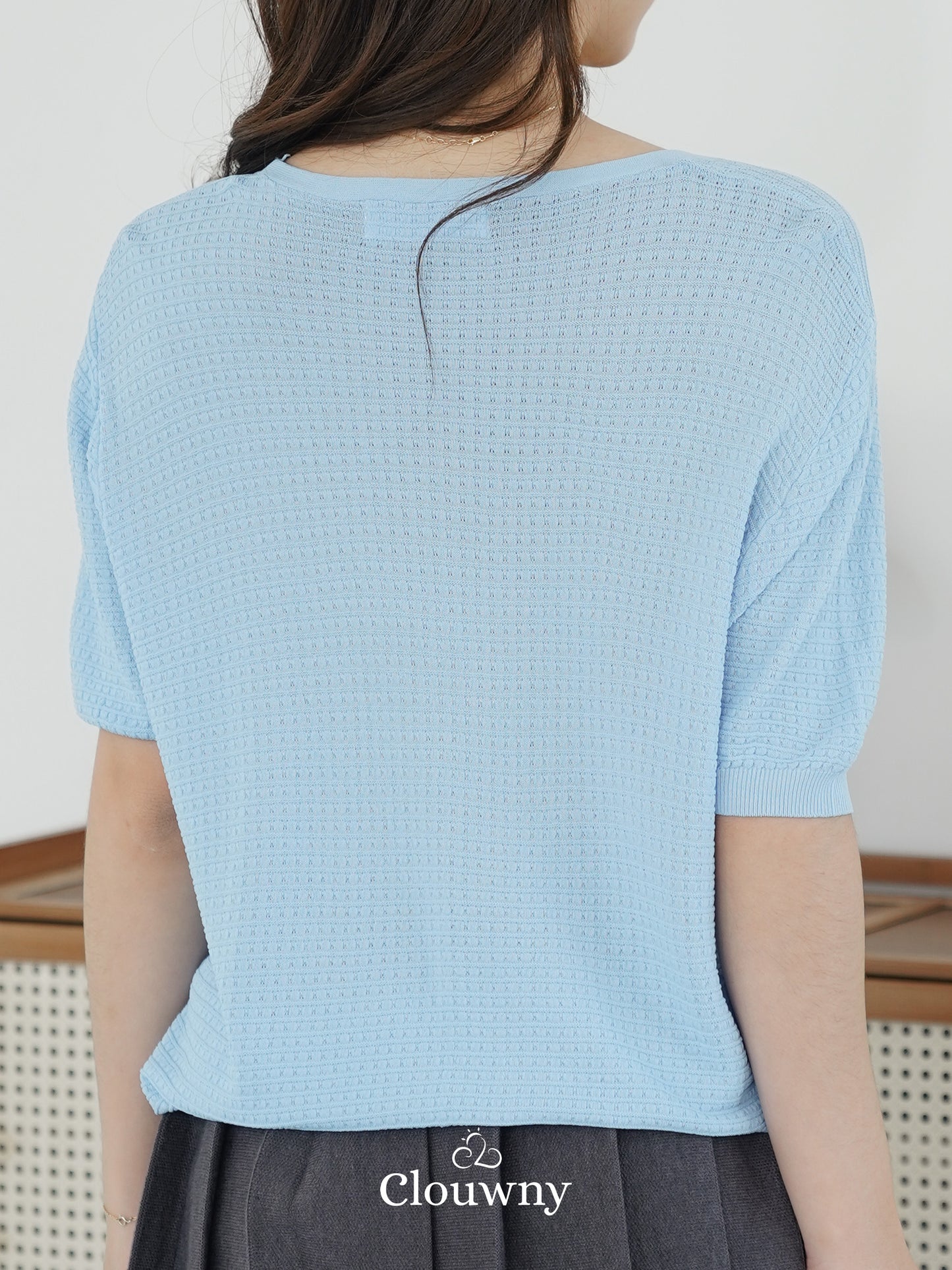 Vianey Knit Top - Blue