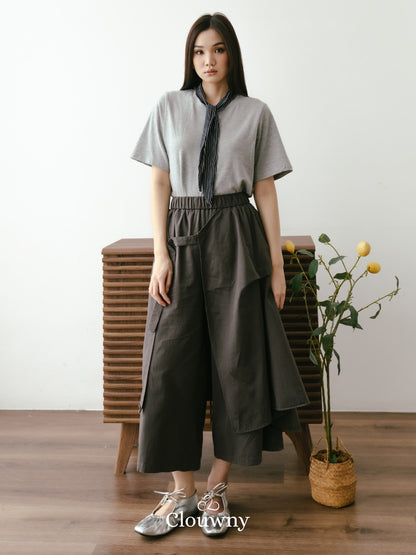 Avena Double Layer Pants - Grey