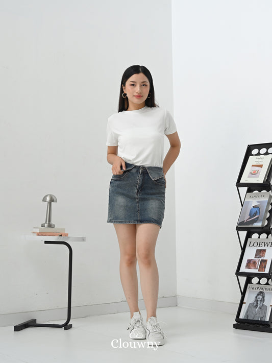 Rin Flip Waist Skort - Dark Blue