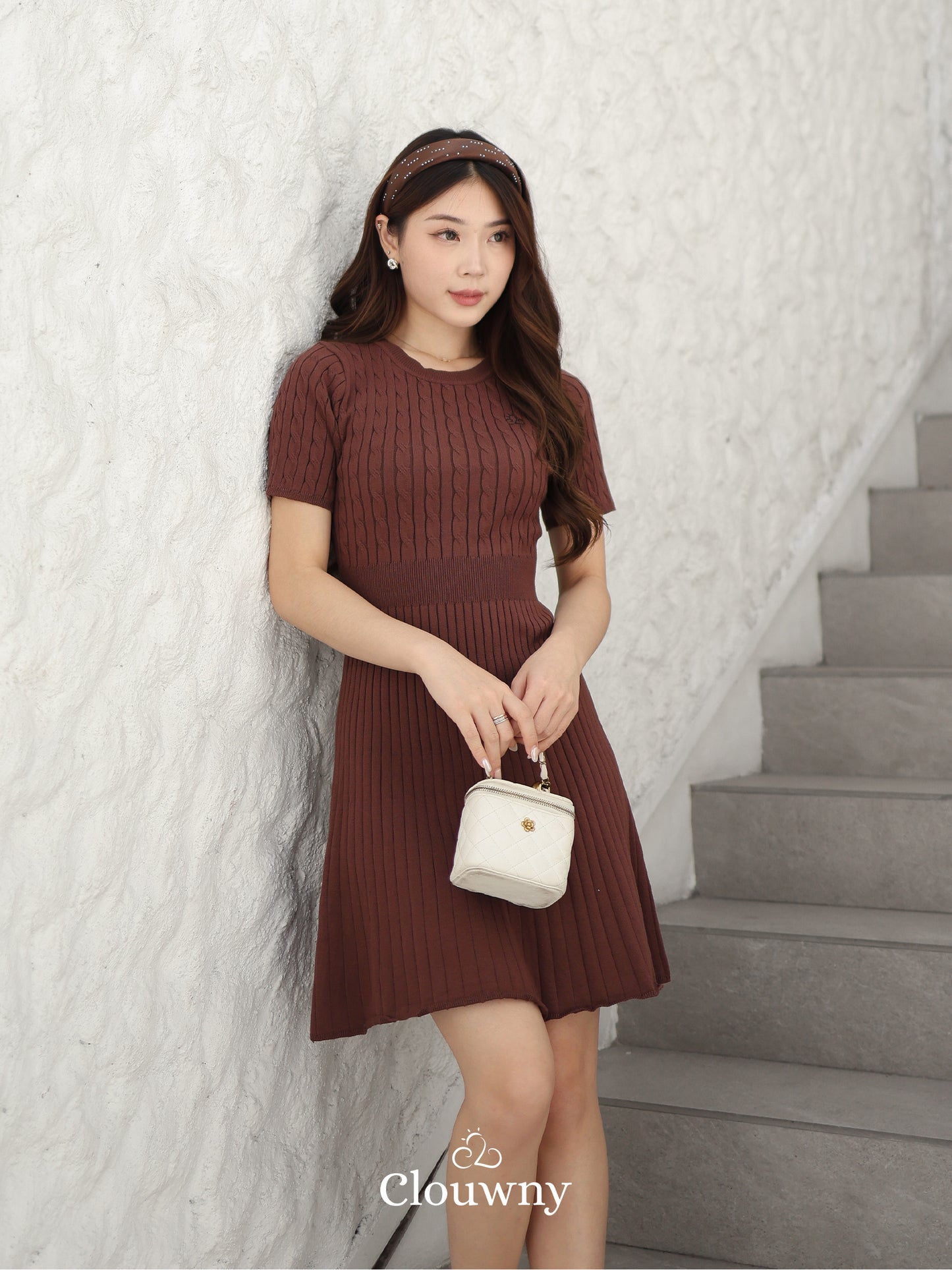 Kansa Knit Dress - Coffee