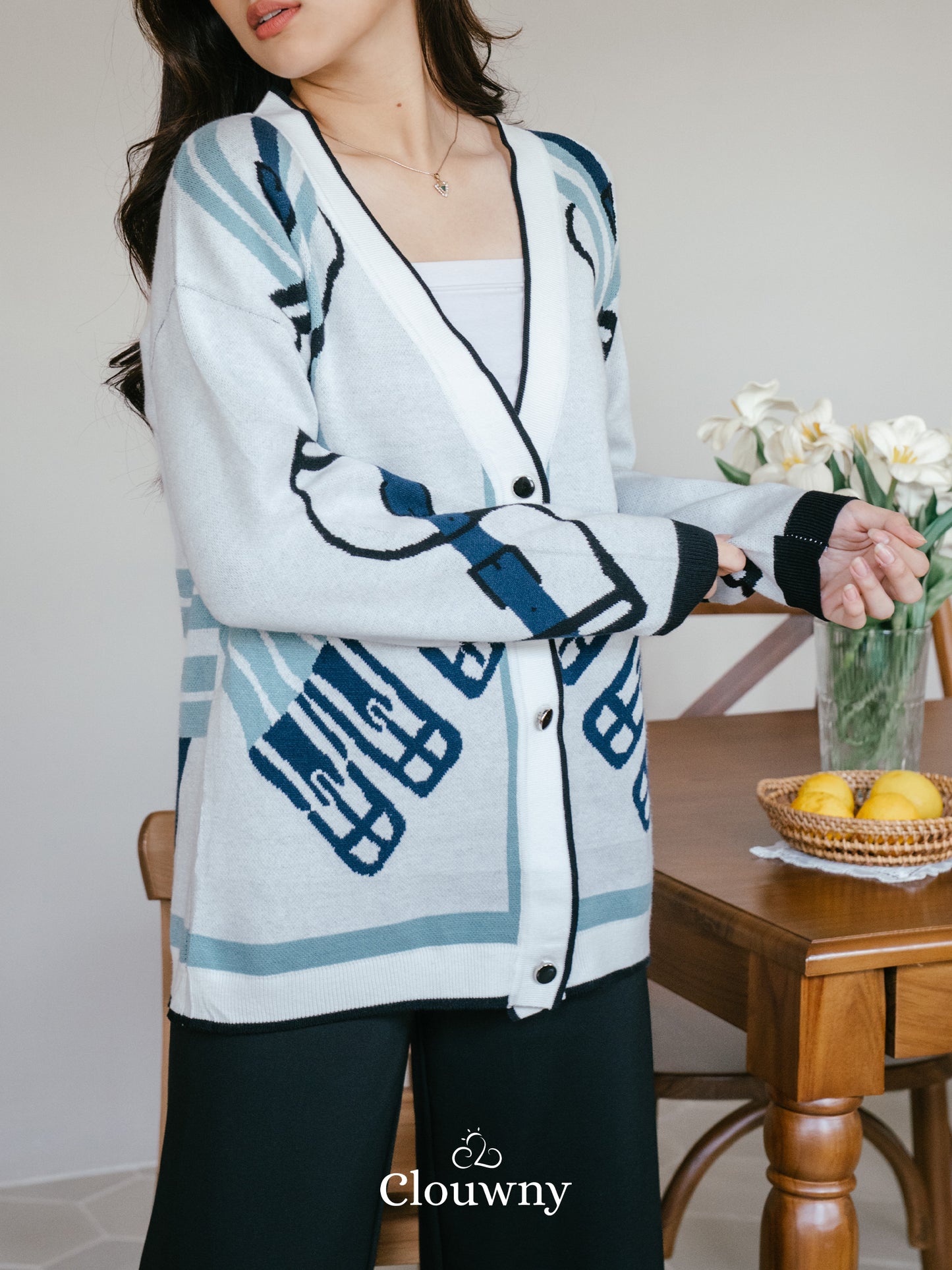 Piere Knit Cardigan - White