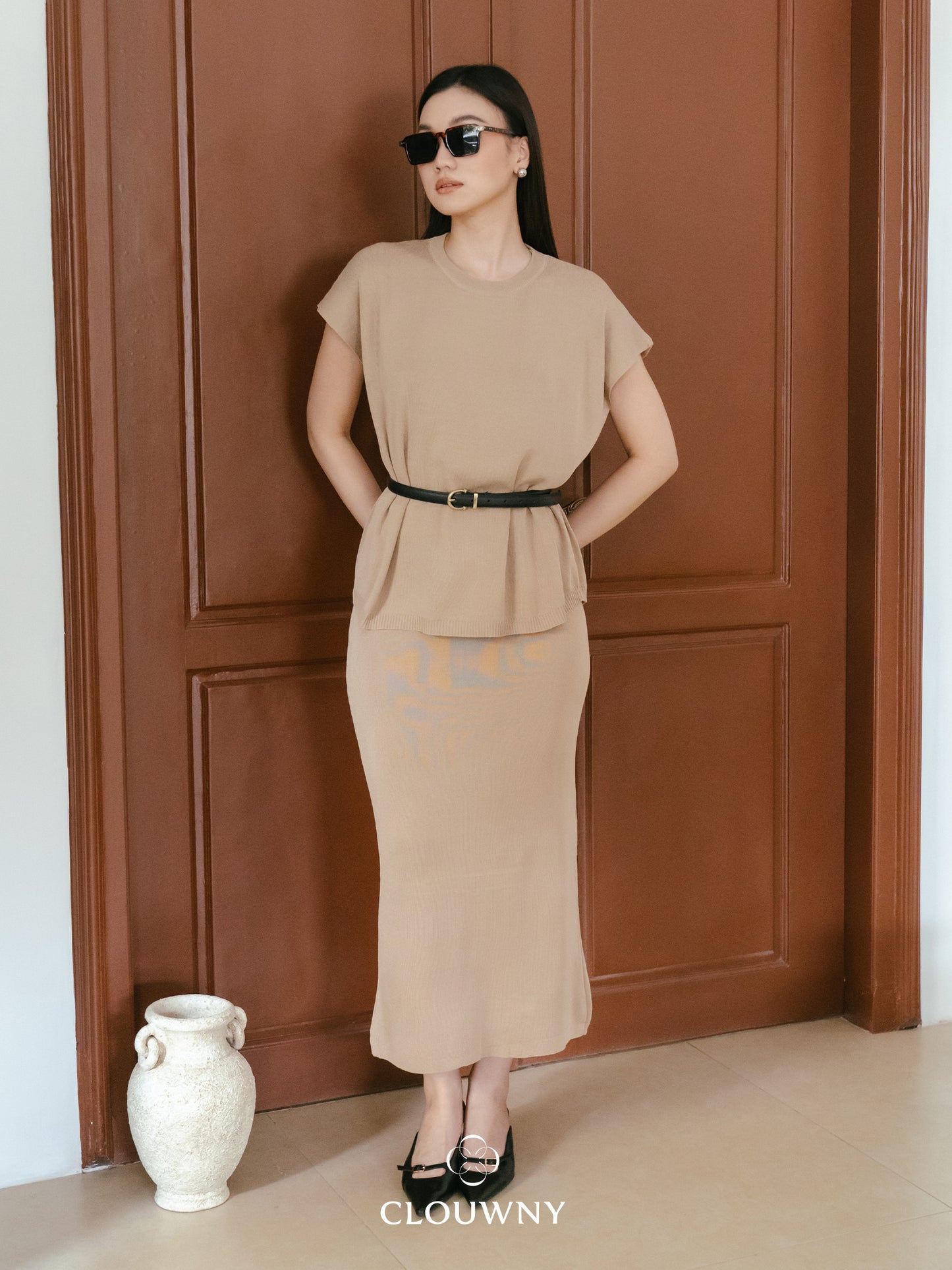 Kurasu Round Knit Set - Khaki