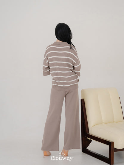 Natasya Stripes Set - Beige