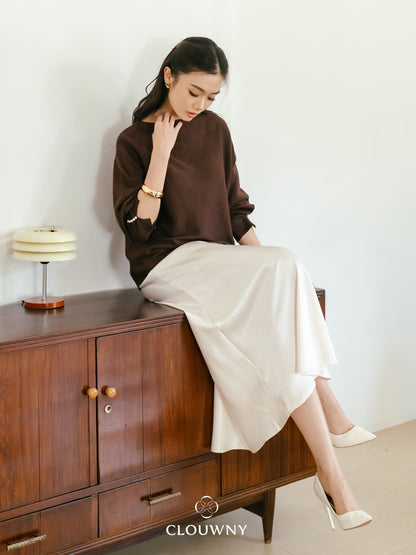 Briela Long Skirt - Ivory Cream