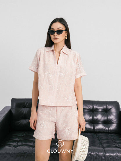 Carden Collar Embroidery Set - Pink