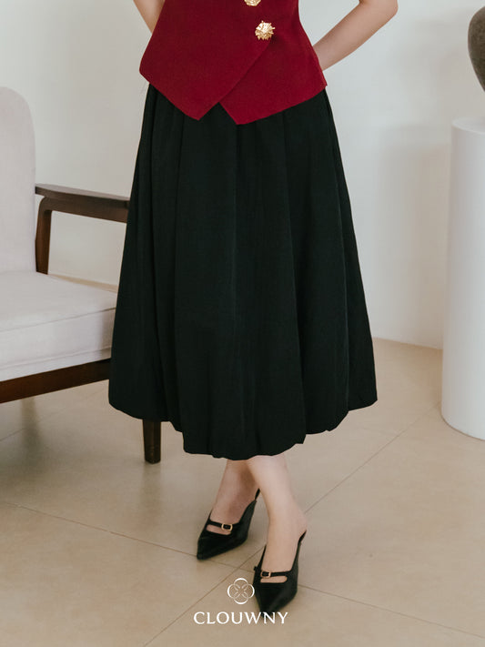Elowen Ballon Skirt - Black