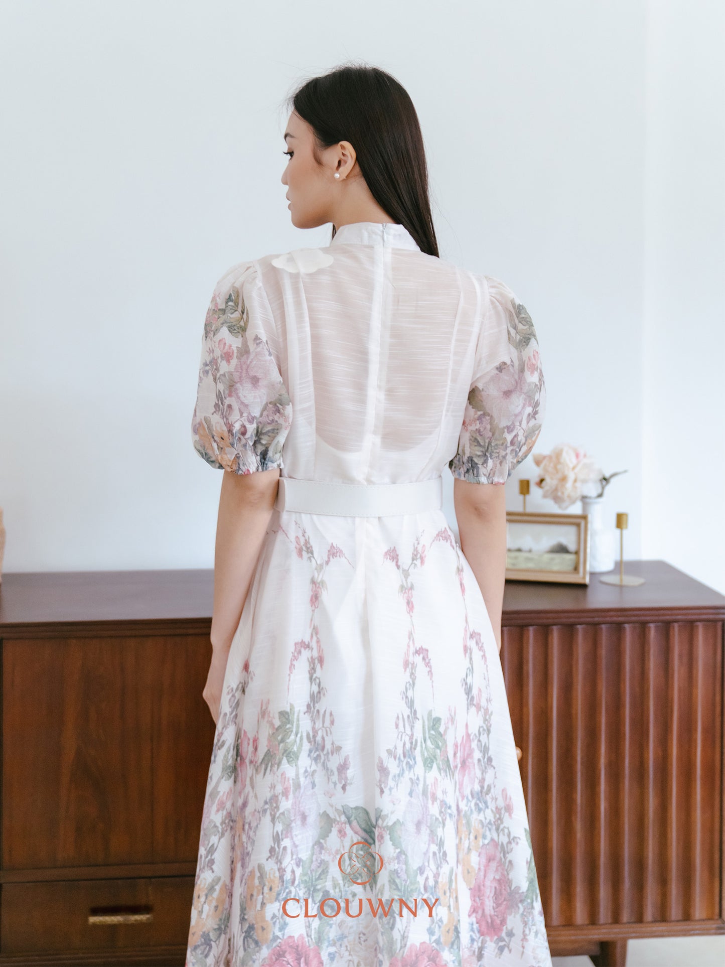 Prosperity Floral Dress - White