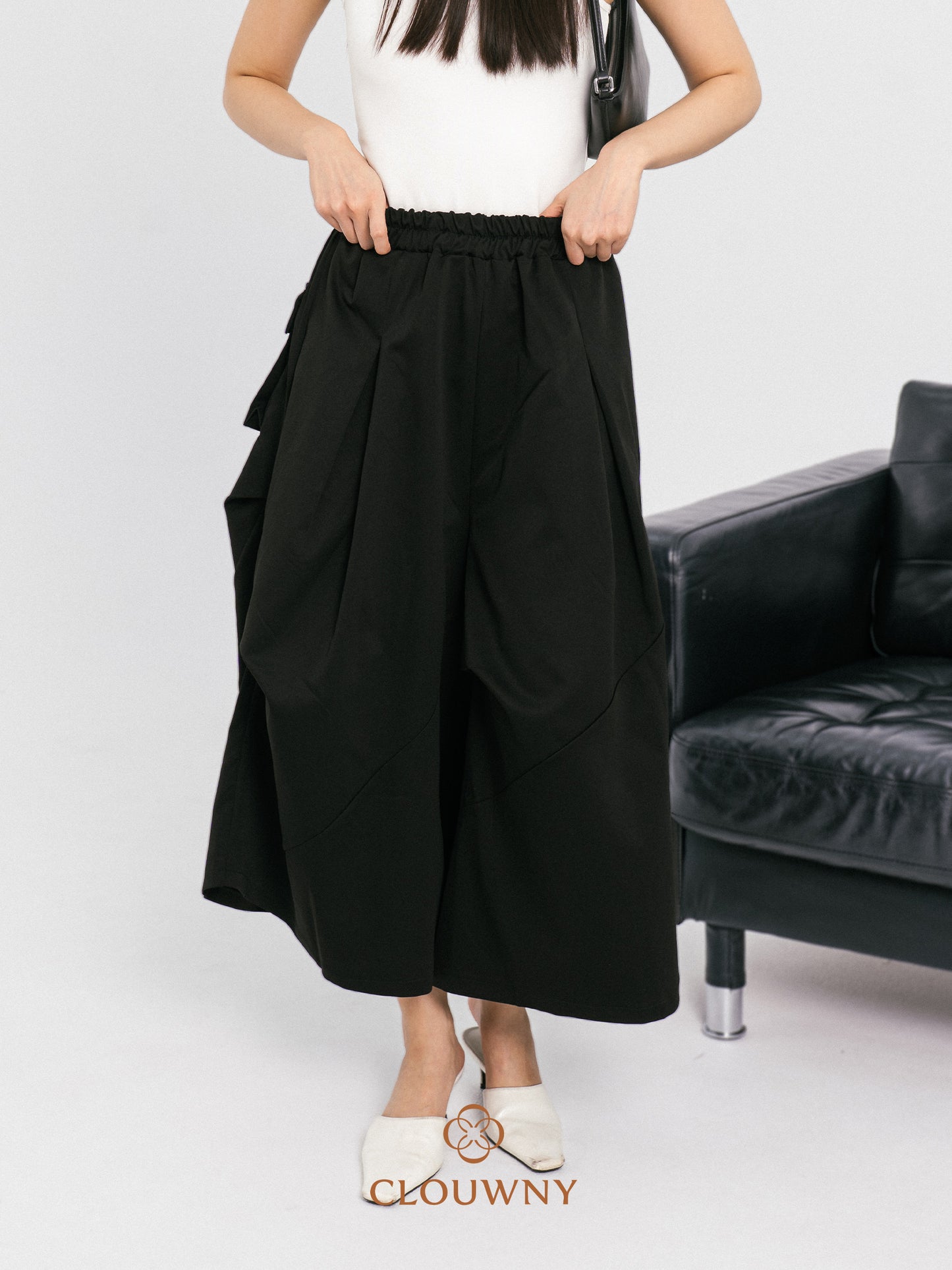 Wolka Pocket Cullotes Pants - Black