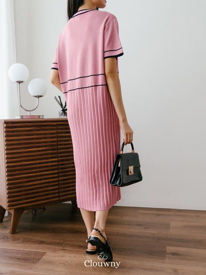 Noir Knit Dress - Pink