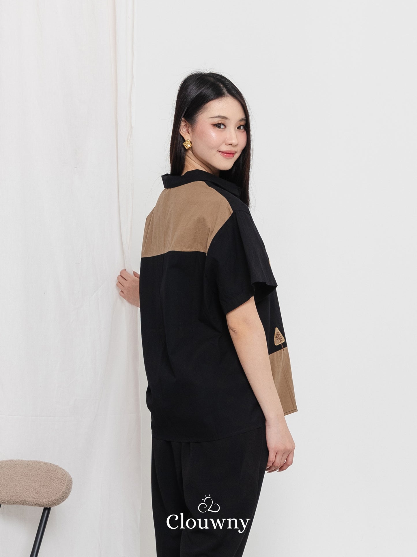 Yolka Cotton Shirt - Black