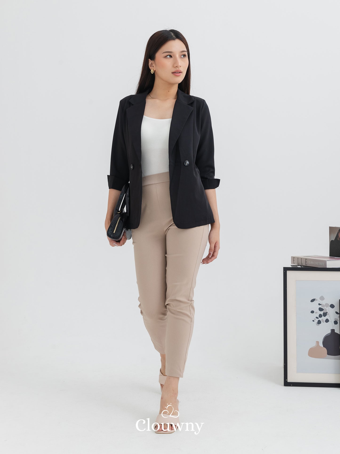 Jack Button Blazer - Black