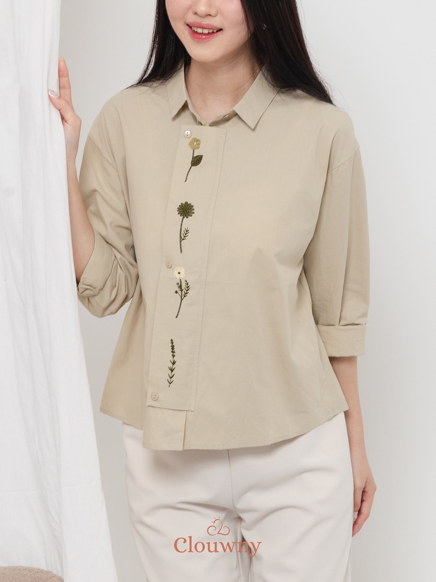 Autumn Cotton Shirt - Tea