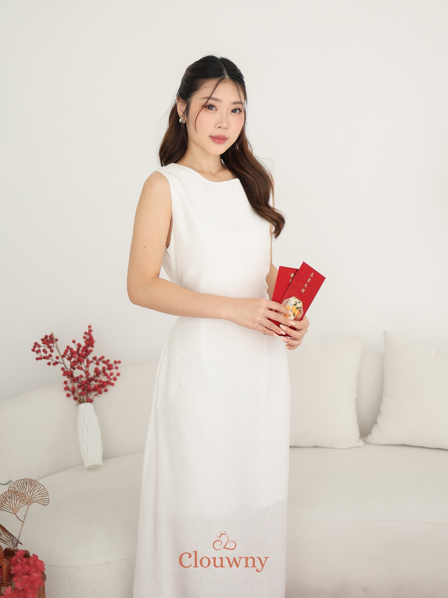 Barla Loose Dress - White