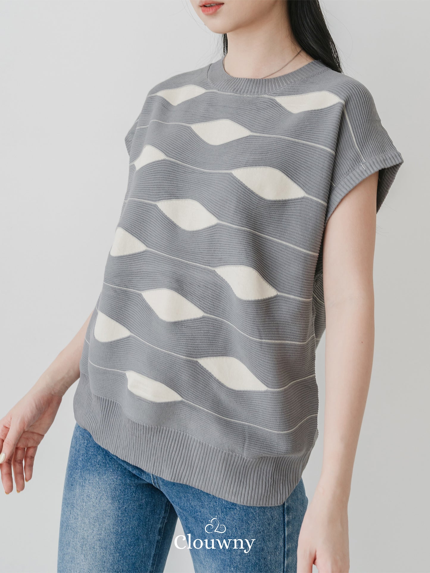 Filly Knitt Top Grey