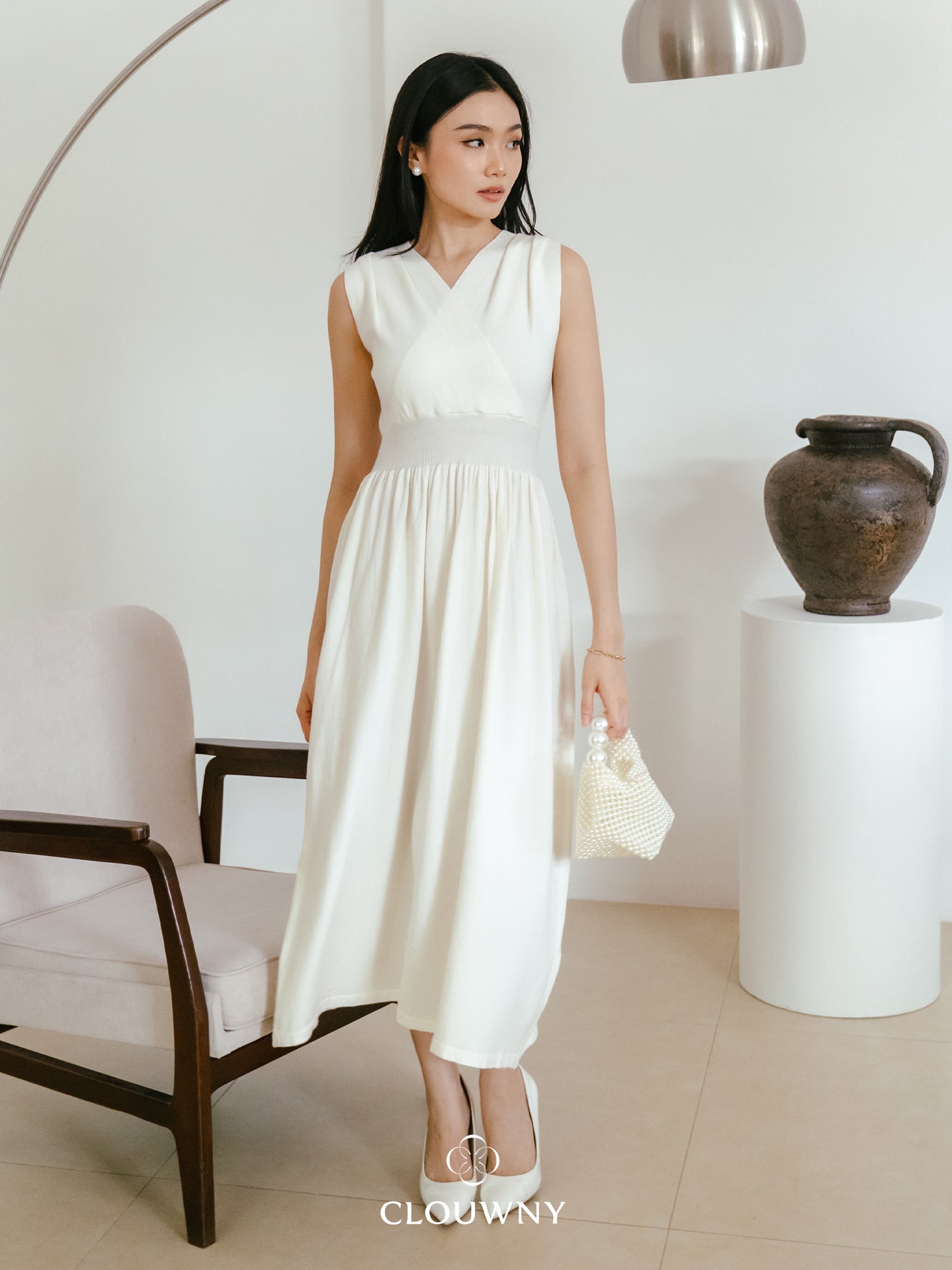 East Rubber Dress - Broken White