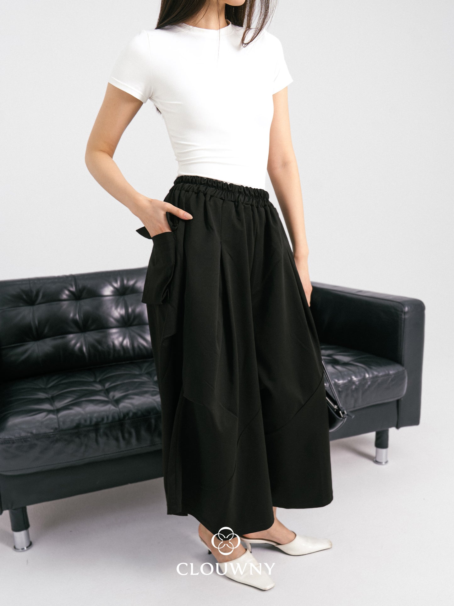 Wolka Pocket Cullotes Pants - Black