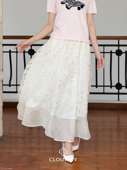 Vera Lace Skirt - Cream