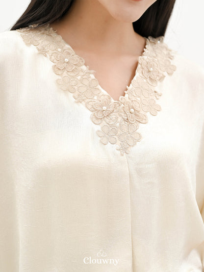 Neba Kaftan Dress - Cream