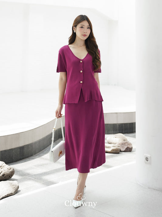 Isabel Knit Set - Magenta