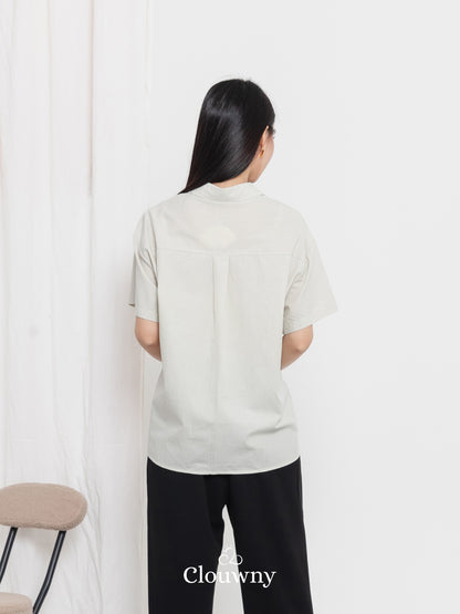 Leaves Cotton Shirt - Mint