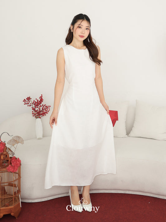 Barla Loose Dress - White