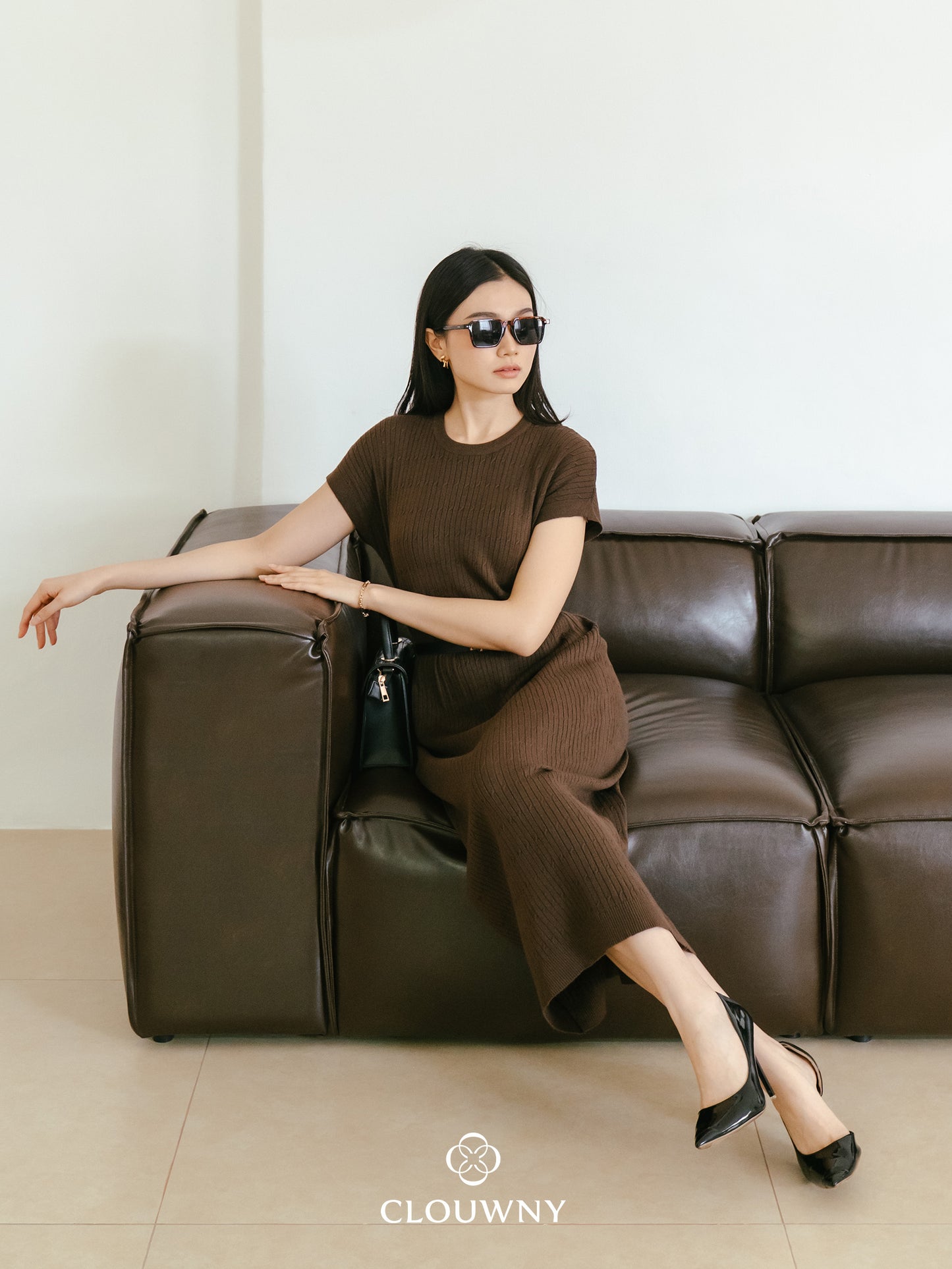 Dune Knit Dress - Coffee