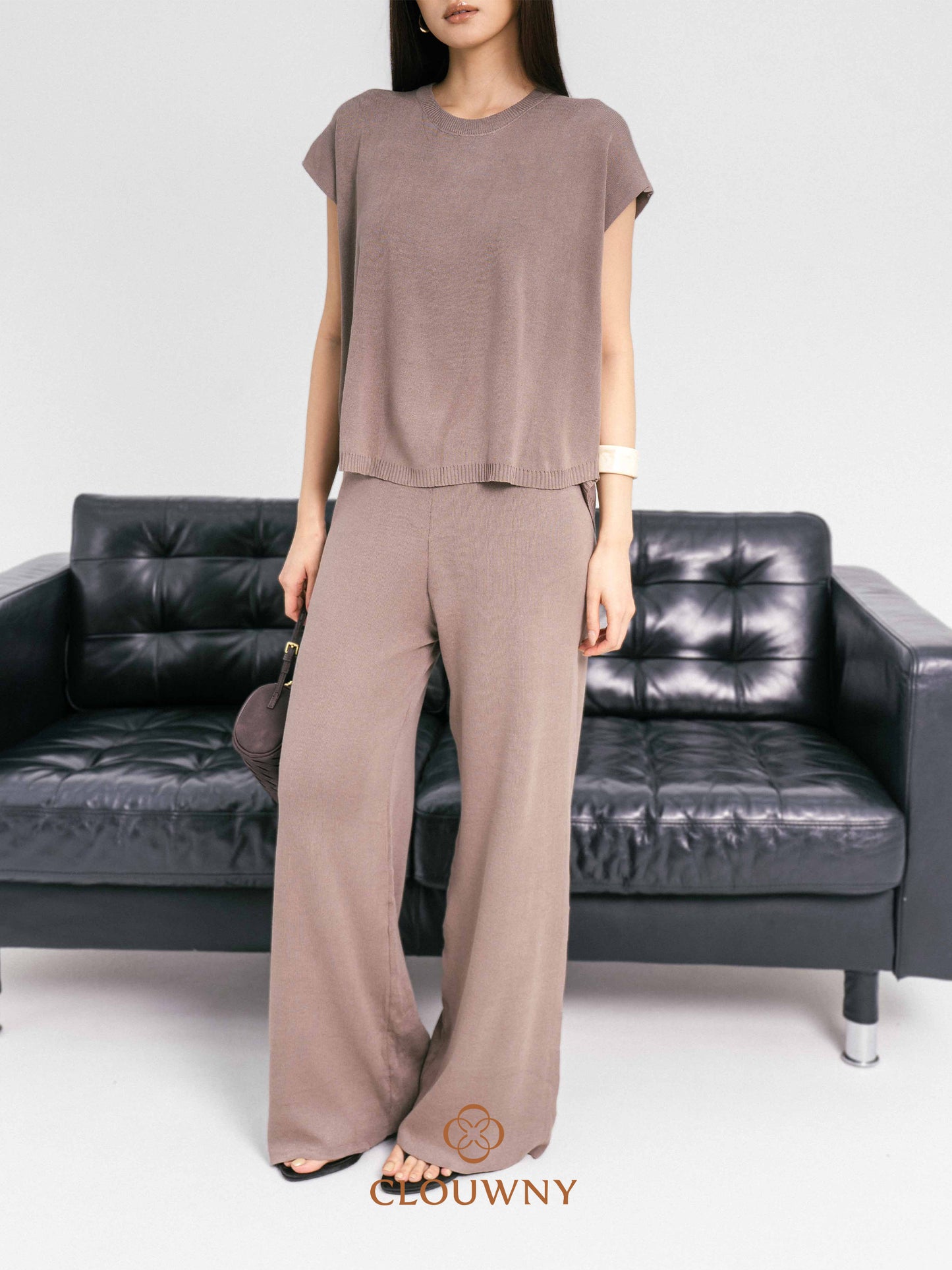 Goldie Round Knit Set - Beige