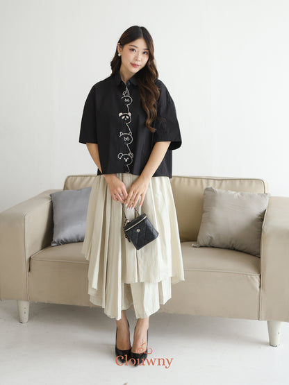 Friends Cotton Shirt - Black