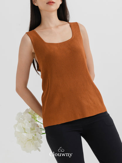 Dovi Knit Tanktop - Mocca