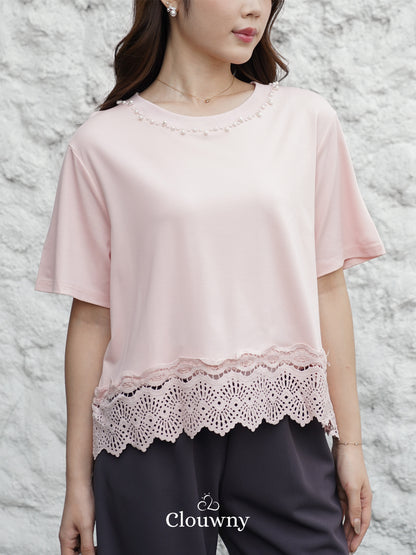Megan Pearl Blouse - Pink