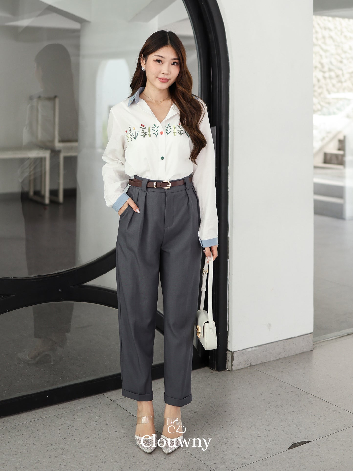 Lavena Button Shirt - White