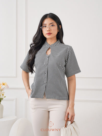 Dinar Button Top - Black