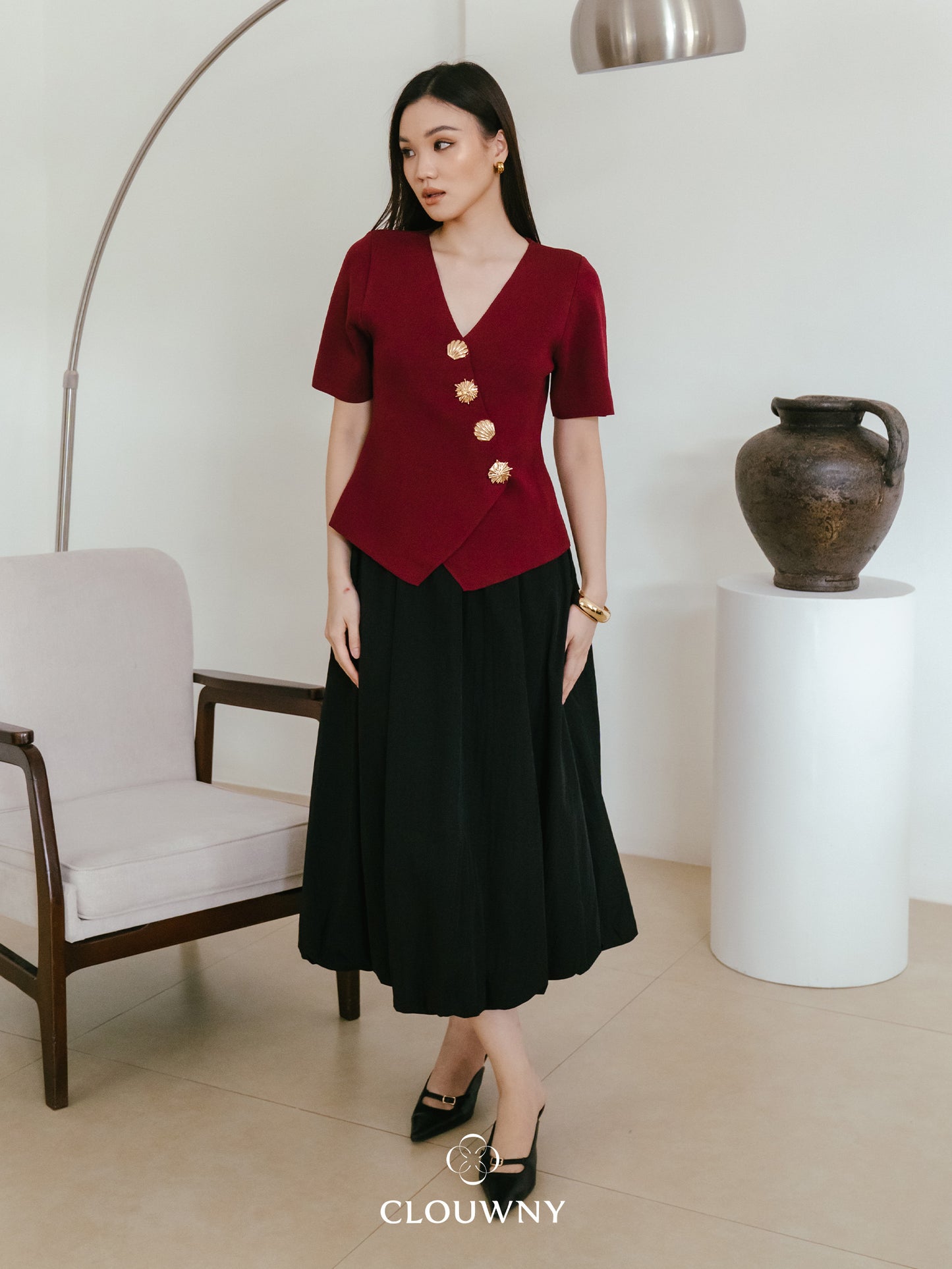 Elowen Ballon Skirt - Black