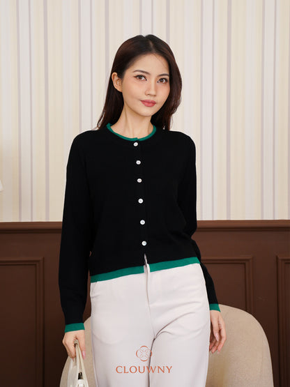 Clement Button Cardgian - Black
