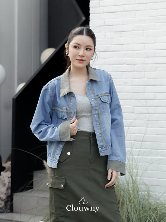 Gaby Denim Jacket - Army