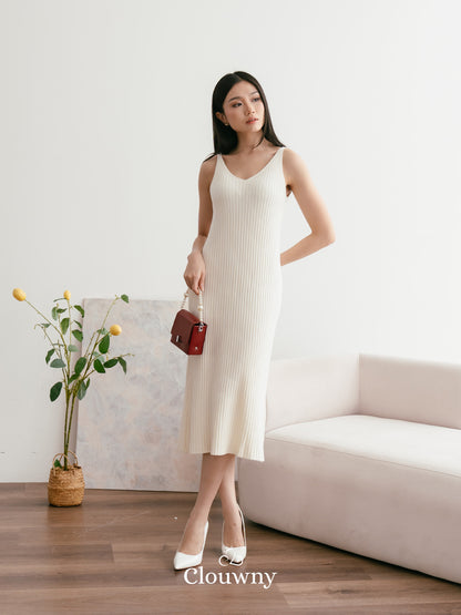 Hikari Knit Dress - Broken White