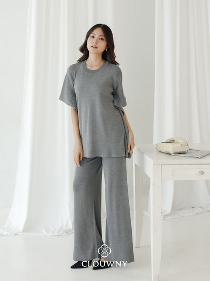 Joel Batwing Knit Set - Grey