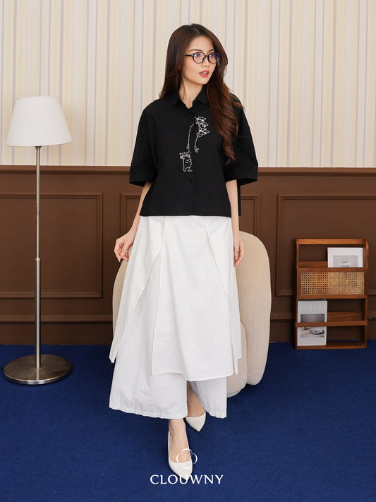 Naoki Layer Pants - White