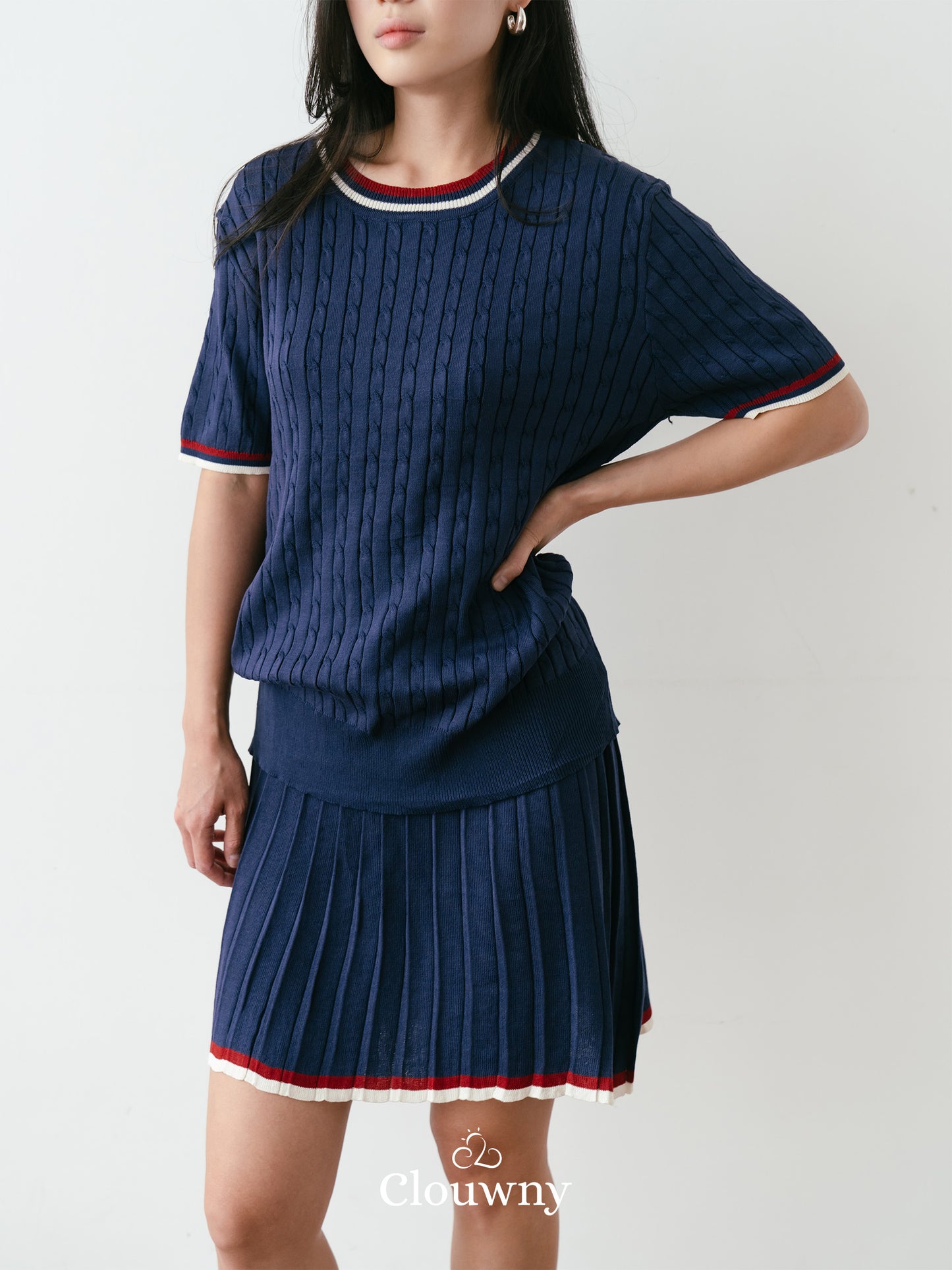 Duffy Knit Set - Navy