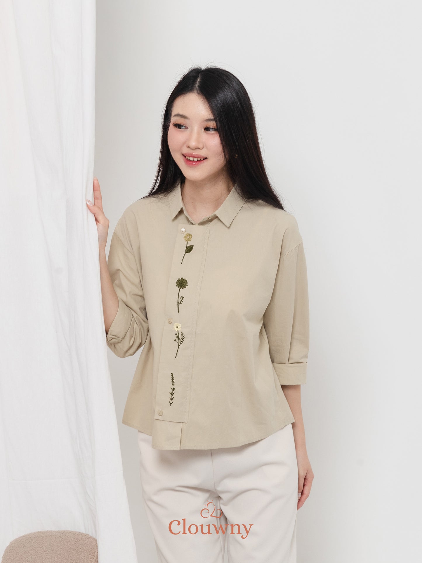 Autumn Cotton Shirt - Tea