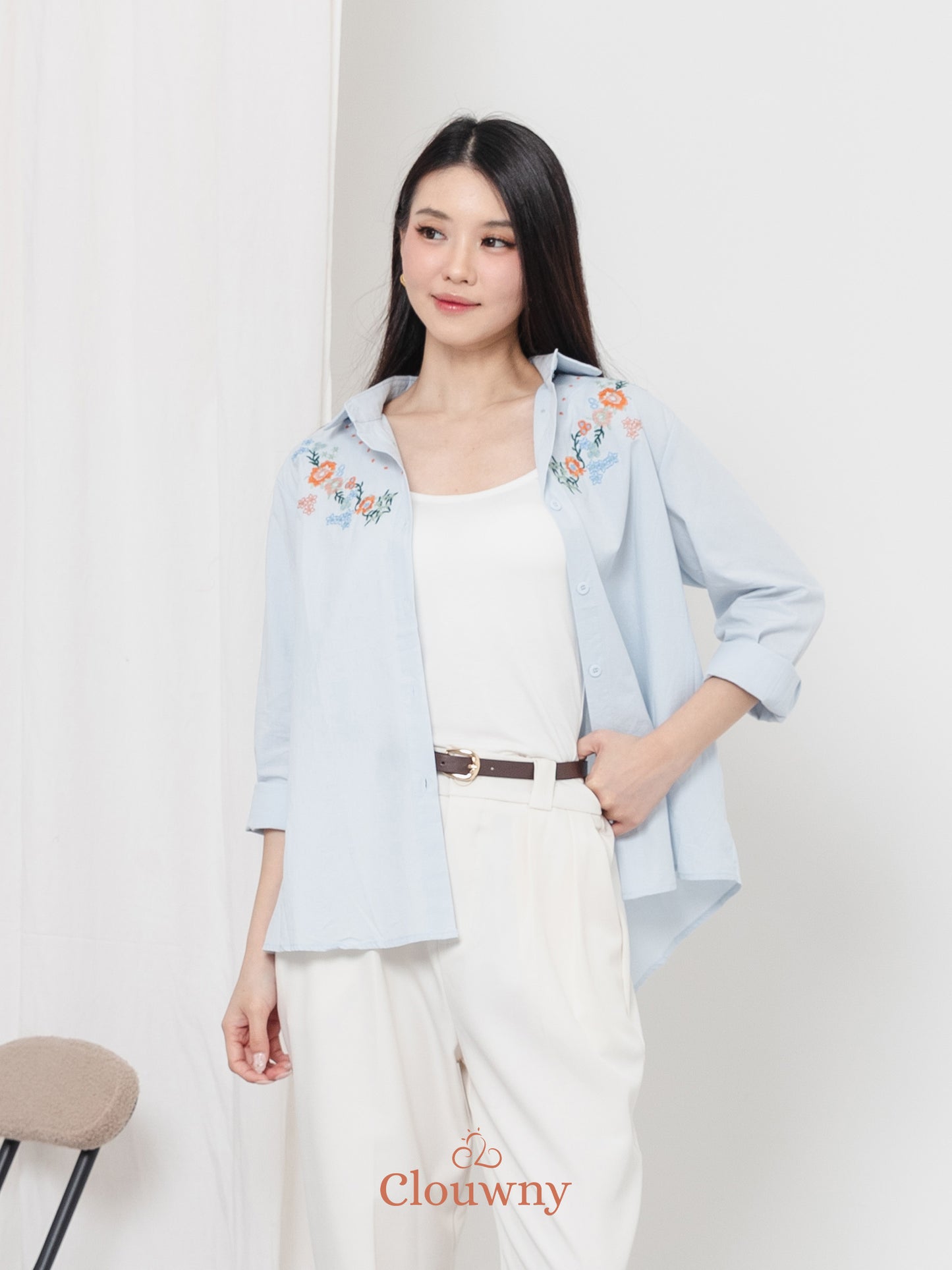 Daria Cotton Shirt - Blue